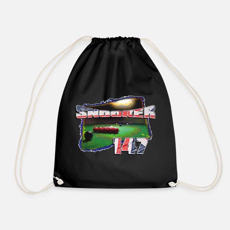 SNOOKER 147 - Drawstring Bag - black