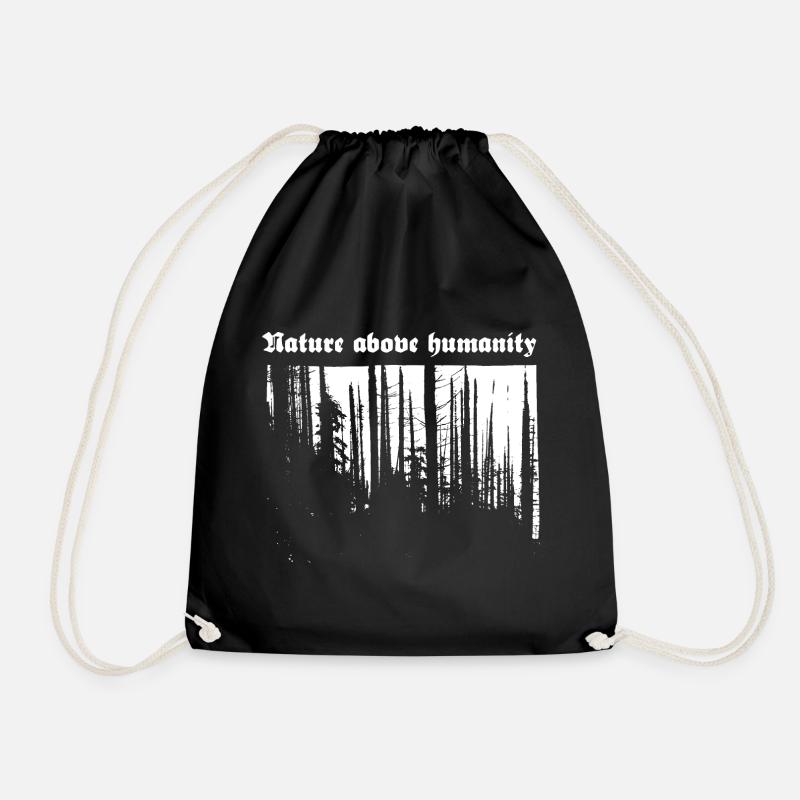 Nature above humanity - Turnbeutel - Schwarz