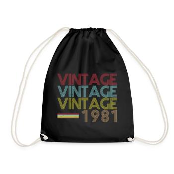1981 - Drawstring Bag - black - Front