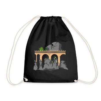 idée cadeau bastei saxe suisse montagnes - Sac de sport léger - noir - Devant