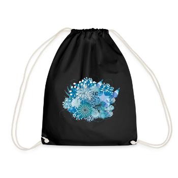 Coral reef with mussels, sea anemones and corals - Drawstring Bag - black - Front