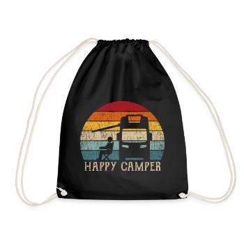 Voyage en caravane en camping caravane en camping-car - Sac de sport léger - noir - Devant