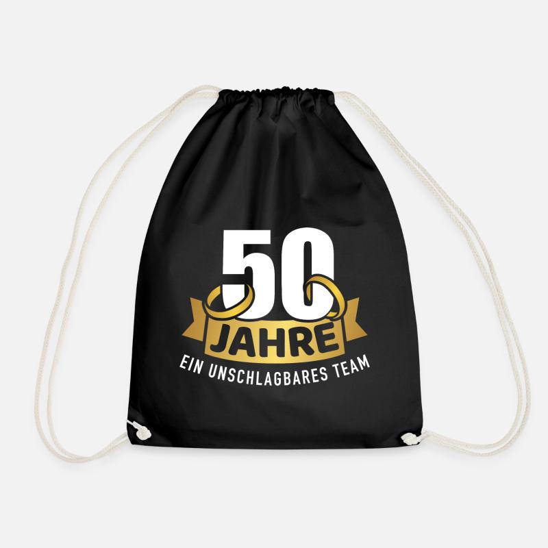Goldene Hochzeit - Turnbeutel - Schwarz