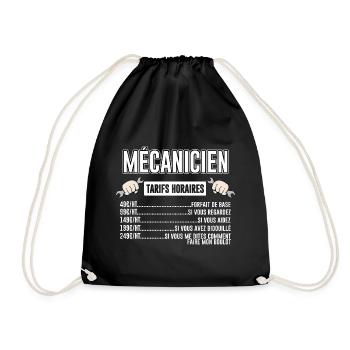 Mécanicien Tarifs Horaires - Sac de sport léger - noir - Devant