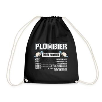 Plombier Tarifs Horaires - Sac de sport léger - noir - Devant