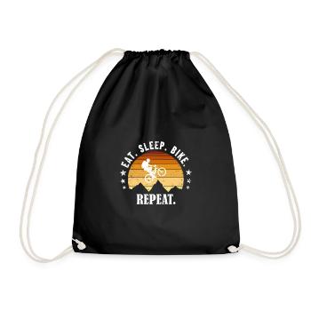 Eat Sleep Bike Repeat - Sac de sport léger - noir - Devant