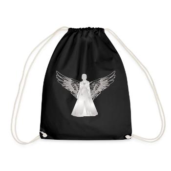 Ange Gardien Ange avec Cœur - Sac de sport léger - noir - Devant