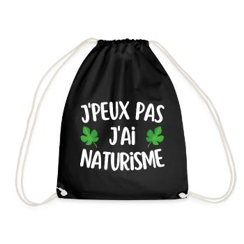 J'peux pas j'ai naturisme - Sac de sport léger - noir - Devant