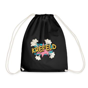 Krefeld Allemagne Ville Police Pop Art Comic - Sac de sport léger - noir - Devant