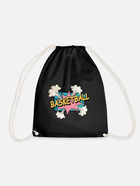 Basketball Pop Art Cartoon Comic Schrift - Turnbeutel - Schwarz