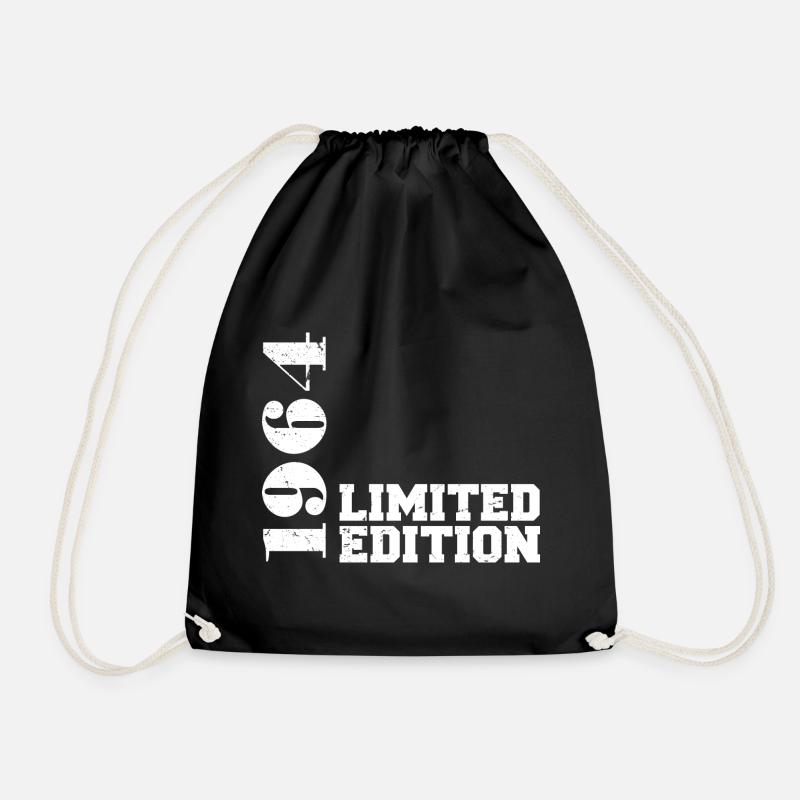 Limitierte Auflage 1964, Geburtstagsgeschenk 1964 - Turnbeutel - Schwarz