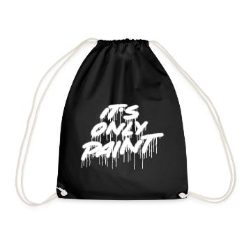 Paint Color Saying Spray Art Art Spraying Sprayer - Drawstring Bag - black - Front