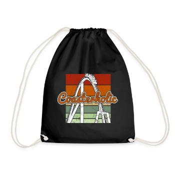 Roller Coaster Rollercoaster - Drawstring Bag - black - Front