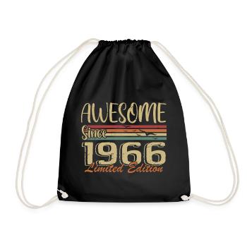 Legends were born in 1966 Vintage 1966 - Drawstring Bag - black - Front