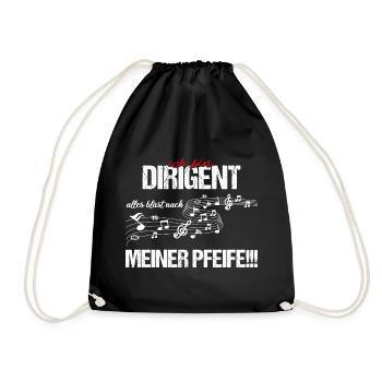 Ich bin Dirigent - Turnbeutel - Schwarz - Vorne