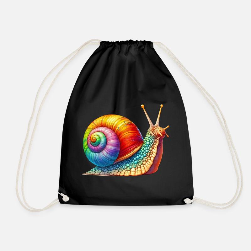 Schnecke - Turnbeutel - Schwarz