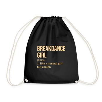 Breakdance - Drawstring Bag - black - Front