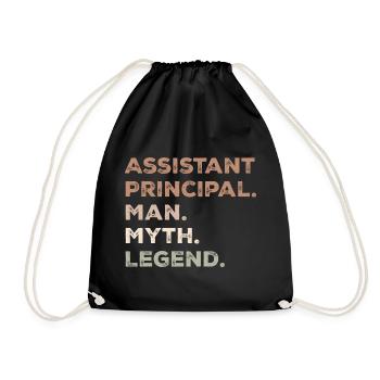 Senior Assistant Man Myth Legend - Drawstring Bag - black - Front