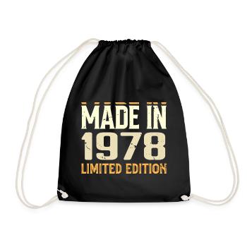 Awesome 1978 Birthday Gift Since 1978 Retro - Drawstring Bag - black - Front