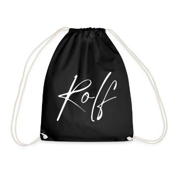 Rolf Name T-Shirt Geschenk Für Männer - Turnbeutel - Schwarz - Vorne
