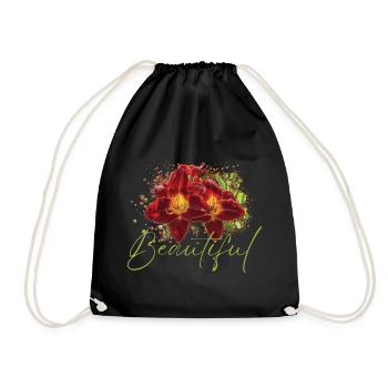 Beautiful Euphrosyne Flowers - Drawstring Bag - black - Front