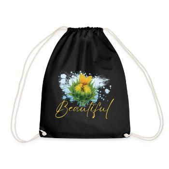 Beautiful Juno Flower - Drawstring Bag - black - Front