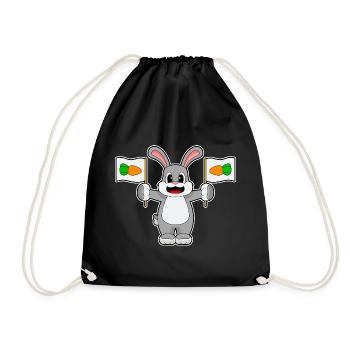 Rabbit Carrot - Drawstring Bag - black - Front