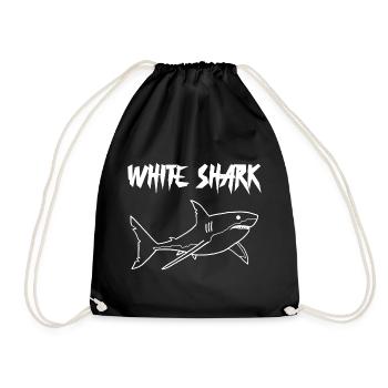 White Shark - Drawstring Bag - black - Front
