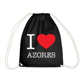I LOVE AZORES Azoren - Drawstring Bag - black - Front