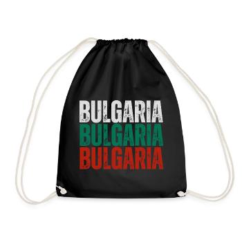 Bulgarian flag, Bulgarian pride - Drawstring Bag - black - Front