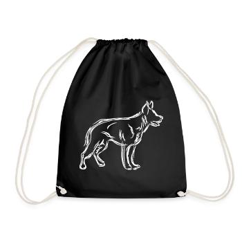 Schäferhund - Turnbeutel - Schwarz - Vorne