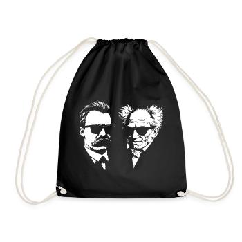 Les philosophes allemands Nietzsche et Schopenhhauer - Sac de sport léger - noir - Devant