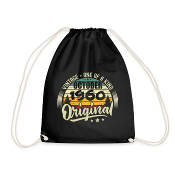 Cadeau Anniversaire Octobre 1960 - Sac de sport léger - noir - Devant