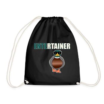 Entertainer Duck - Drawstring Bag - black - Front
