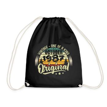 Cadeau Anniversaire Octobre 1987 - Sac de sport léger - noir - Devant