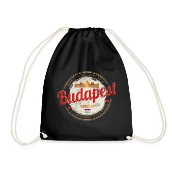Budapest Design Ungarn Vintage Parlament Souvenir - Turnbeutel - Schwarz - Vorne