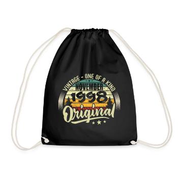 Vintage November 1998 Original November 1998 - Drawstring Bag - black - Front