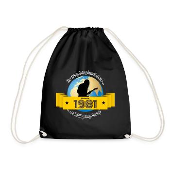 44. Geburtstag fait vibrer cette planète depuis 11/1981 - Sac de sport léger - noir - Devant