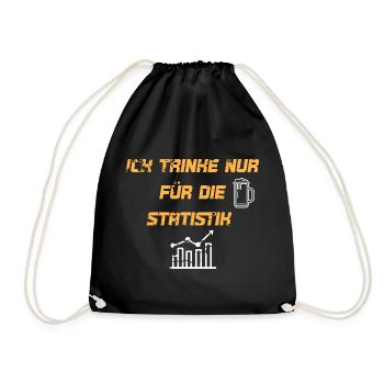 Je ne bois que pour les statistiques - Sac de sport léger - noir - Devant