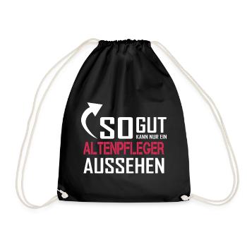 So gut kann nur ein Altenpfleger aussehen - Turnbeutel - Schwarz - Vorne