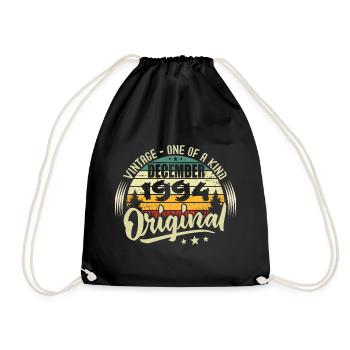 December 1994 - Vintage Authentic December 1994 - Drawstring Bag - black - Front