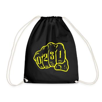 Dortmund City Map 0231 Ruhrpott Ruhrgebiet - Drawstring Bag - black - Front
