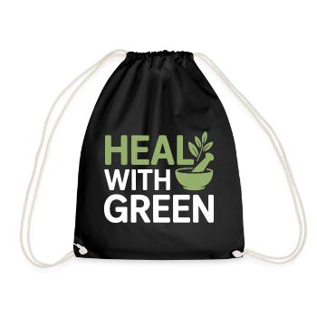 Certified Clinical Botanical Wellness Expert - Drawstring Bag - black - Front