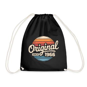 Cadeau d’anniversaire vintage 1966 1966 - Sac de sport léger - noir - Devant
