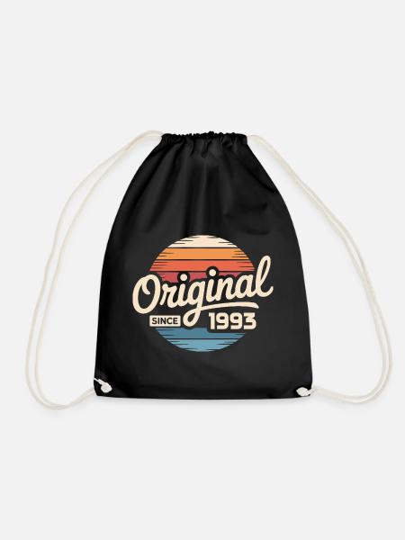 Jahrgang 1993 Vintage Geburtstag Geschenk 1993  - Turnbeutel - Schwarz