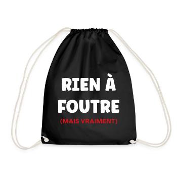 I don't give a damn - Drawstring Bag - black - Front