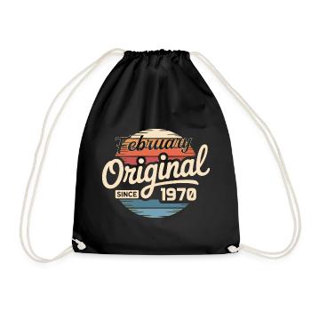 Cadeau d’anniversaire de février 1970 Février 1970 - Sac de sport léger - noir - Devant