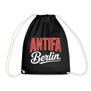 Antifa Berlin - T-shirt antifasciste - Sac de sport léger - noir - Devant