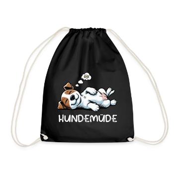 Hundemüde Jack Russel terrier Jack russel besitzer - Turnbeutel - Schwarz - Vorne