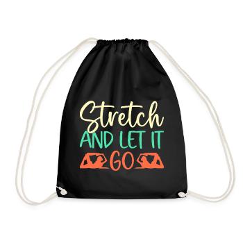 Yoga Stretch & Let It Go Funny Yoga - Turnbeutel - Schwarz - Vorne